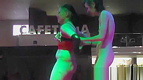 Crystal Frec y Davinia lesbian fuck in the bar SEM 2015