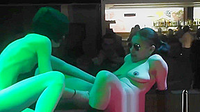 Crystal Frec y Davinia lesbian fuck in the bar SEM 2015