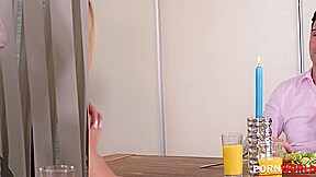 Cuck Boyfriend & Friend DP Shalina Devine on Kitchen Table GP2236 - PornWorld
