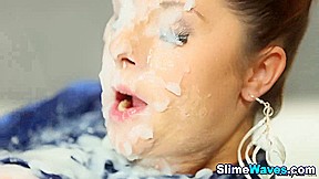 Cum loving slut gets wam