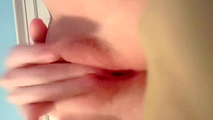 Curvy Blonde teen 18+ Takes a Shower and rubs her Wet Pussy - Close Up!