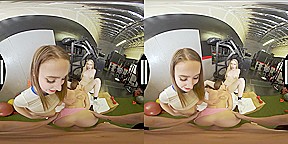 Cute Babes, Diana Grace, Emma Starletto, And Laney Grey, Squat On A Hard Cock At The Gym