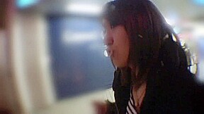 Cute Japanese brunette with small boobies rides on a hard cock by Masturbation Assist