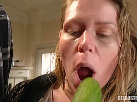 Czech Streets – Food Porn Orgy with 28wk's Pregnant!