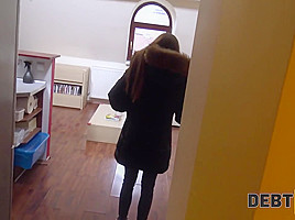 DEBT4k  Eveline wants to become business lady but becomes slut