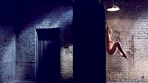 Dahlia Sky In Buxom Slave Hanged On The Wall In Bdsm