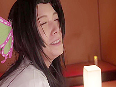 Demon Slayer　kochou Step sisters　threesomes　cosplay Jav