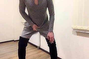 Dress And High Overknee Boots