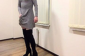 Dress And High Overknee Boots