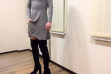 Dress And High Overknee Boots