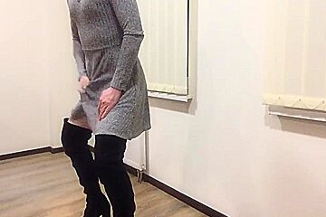 Dress And High Overknee Boots