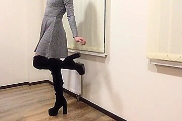 Dress And High Overknee Boots