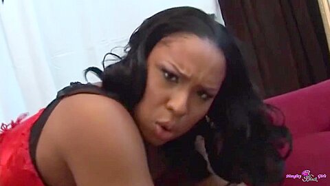 Dressed Up As A Total Slut The Naughty Black Milf With Big Tits Enjoys Pounding