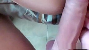 Dressed girl gets fucked by her boyfriend in her pussy
