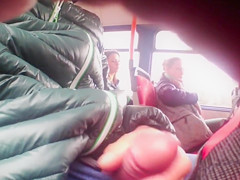 Dude Wanking Dick in a Public Bus and Girl Watches Him