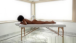 Ebony tastes masseuse