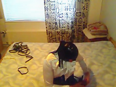 Elean0ra self bondage