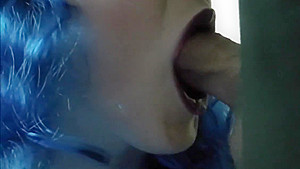 Emmarae sucking and gagging on Step daddy dick