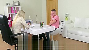 Euro casting agent rides guys cock in office