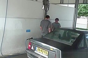 European blonde caught by her master and his friend and fucks her madly