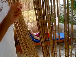 Excited lesbians fuck outdoors !!