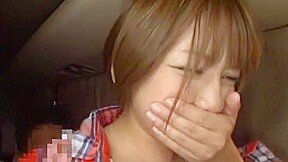 Exotic Japanese whore Nanako Mori, Haruki Sato, Meguru Kosaka in Fabulous Public, Car JAV movie