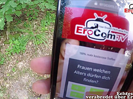 FAT UGLY GERMAN teen 18+ WITH BIG NATURAL TITS OUTDOOR POV FUCK