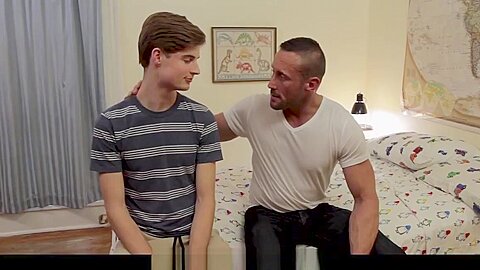FamilyDick - Sexy muscle Step daddy punish fucks Step son for smoking