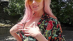 Fashion Model Nude Under Her Summerdress - Stefolino