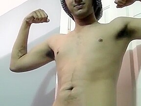 Fatty boy sucks big hairy dick and makes his buddy cum