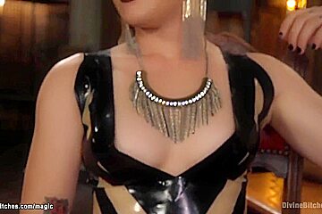 Femdom In Latex Banging Bound Man - Michael Vegas