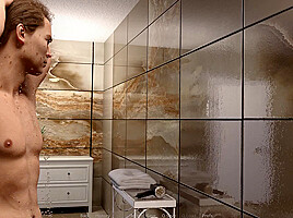 Fetish Locator A Hot Girl Is Watching A Guy Jerk Off His Cock Under The Shower Ep 4