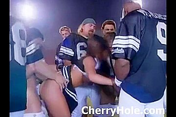Football Team Gangbangs A Cheerleader