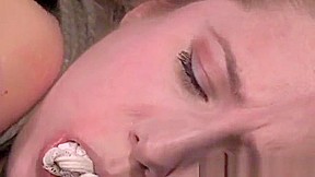 Frogtied blonde sub getting spanked