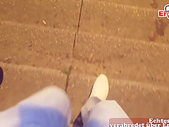 German Chubby Blonde teen 18+ Flirt On Street And Public Pick U