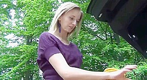 German amateur fucked in her car