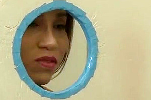 Glory hole sex with an unknow trans
