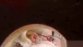 Gloryhole Lesbian Licks Pussy