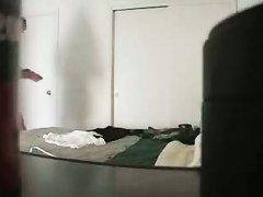 Gorgeous skinny babe filmed naked solo on camera