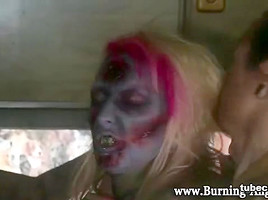 Gothic zombies suck cock