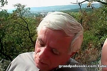 Grandpa fucks hot blonde babe