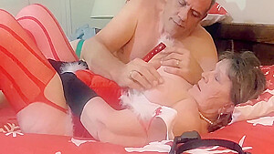 Granny Doggystyle Christmas Cum - Carmen S