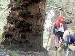 Group of teens 18+ caught pissing in the nature