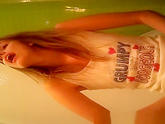 Grumpy but gorgeous teen 18+ pissing