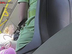 G-string upskirt video of a skinny ass auburn babe