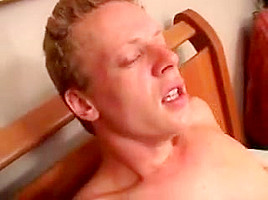 Guy rides Tgirls huge black cock