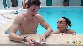 HUNT4K  Poor cuckold should watch how rich guy owns his girlfriend