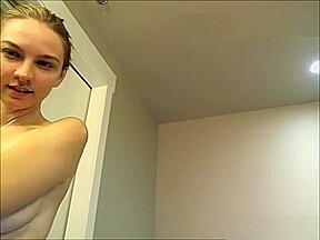 Hairy pussy girl in bathroom
