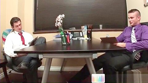 Hard working gay man in the office
