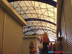 Hawt belt and cute ass peeping up petticoat
